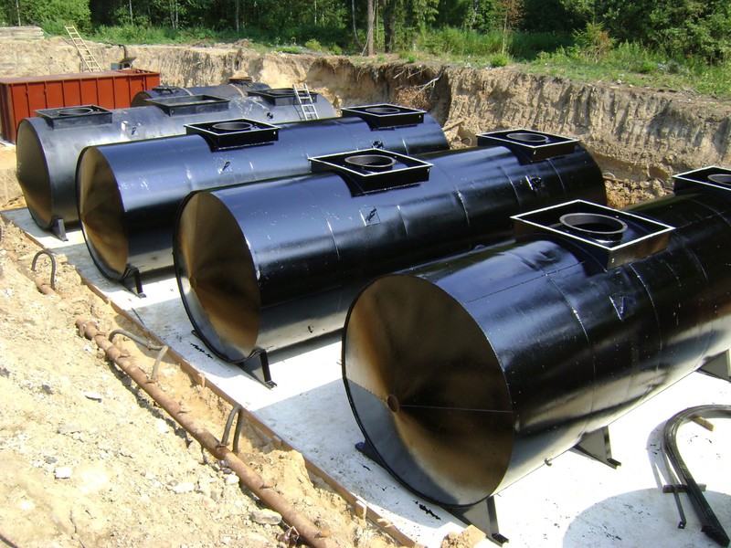 горизонтальный резервуар надземный и подземный