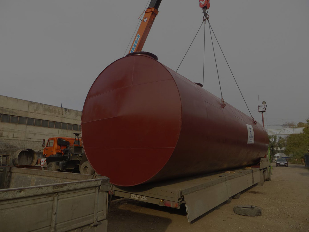 Монтаж горизонтальных резервуаров